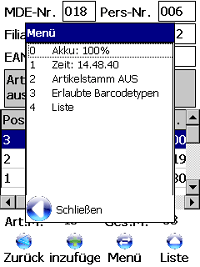 Filialtausch Windows Mobile / CE Software COSYS
