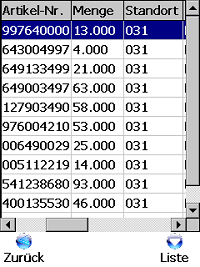 Inventur Artikelerfassung Windows Mobile / CE Software von COSYS