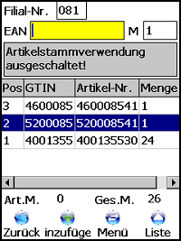 Retoure Auswahl Windows Mobile / CE Software von COSYS