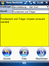 Nachrichtensystem Windows Mobile / CE Software von COSYS