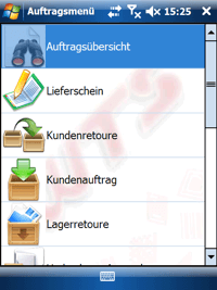 Auftragsübersicht Windows Mobile / CE Software von COSYS