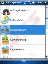 Kundenretoure Windows Mobile / CE Software Kundenretoure Windows Mobile / CE Software