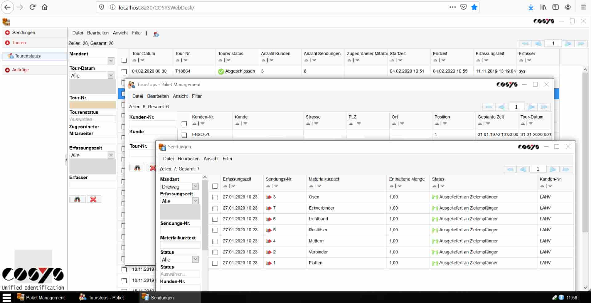 Transportplanung Software Backend