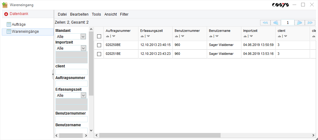 Kommissionierung Backend - Kommissionieraufträge bearbeiten