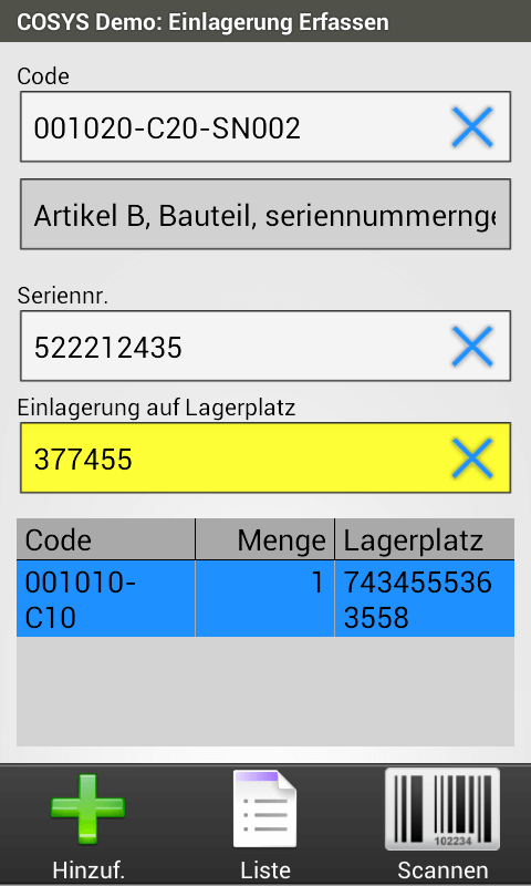 Einlagerung WMS Warehouse Management System Einlagerung WMS Warehouse Management System