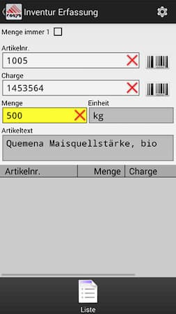 Inventur App Charge Inventur App Charge