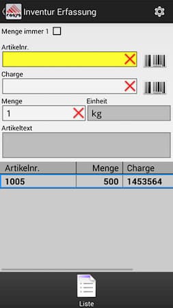 Inventur App Charge Inventur App Charge