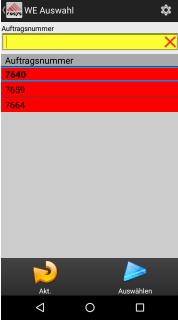 Wareneingang Android Software von COSYS